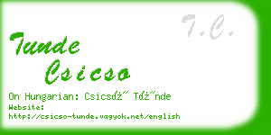 tunde csicso business card